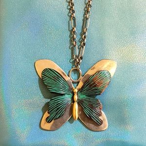 NWT j jill butterfly necklace- (comes w box)